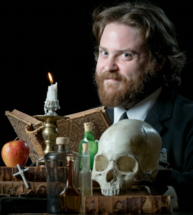 Andrew Goldwasser as Faustus in DOCTOR FAUSTUS. Photo by Michael Bailey.