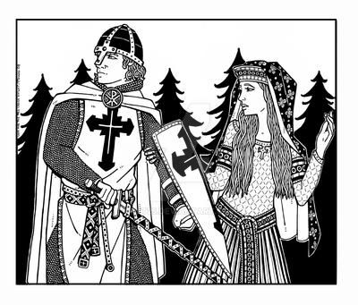 Una and the Red Cross Knight- by plt25.